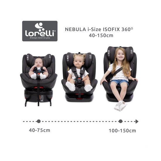 Κάθισμα Αυτοκινήτου Nebula i-Size 40-150cm Isofix 360° Lorelli Black 10071802401