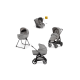 Inglesina Aptica Kit Σύστημα Quattro Με Κάθισμα Αυτο/του Darwin Recline - Platinum Grey KA62S0PLG