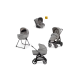 Inglesina Aptica Kit Σύστημα Quattro Με Κάθισμα Αυτο/του Darwin i-Size - Platinum Grey KA61S0PLG