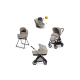 Inglesina Κιτ Σύστημα Electa Quattro + Βρεφικό Κάθισμα Αυτο/του Darwin Recline-Battery Beige KA52S0BTB