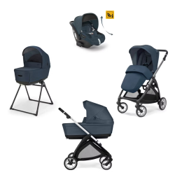 Inglesina Κιτ Σύστημα Electa Quattro + Βρεφικό Κάθισμα Αυτο/του Darwin Recline - Hudson Blue KA52S0HDB