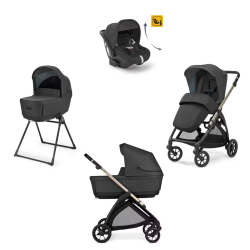 Inglesina Κιτ Σύστημα Electa Quattro + Βρεφικό Κάθισμα Αυτο/του Darwin Recline - Upper Black KA52S0UPB