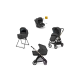 Inglesina Κιτ Σύστημα Electa Quattro + Βρεφικό Κάθισμα Αυτο/του Darwin Recline - Upper Black KA52S0UPB