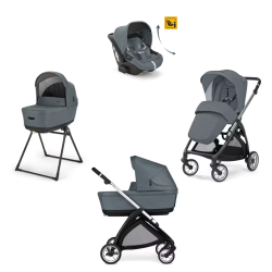 Inglesina Κιτ Σύστημα Electa Quattro + Βρεφικό Κάθισμα Αυτο/του Darwin Recline - Union Grey KA52S0UNG