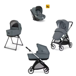 Inglesina Κιτ Σύστημα Electa Quattro + Βρεφικό Κάθισμα Αυτο/του Darwin - Union Grey KA51S0UNG